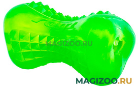 Игрушка для собак Rogz Yumz Treat Toy кость массажная из резины малая лаймовая YU01L (1 шт)
