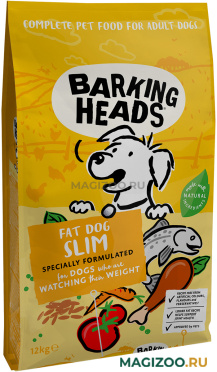 Сухой корм BARKING HEADS Худеющий толстячок диетический для взрослых собак всех пород с курицей и рисом (12 кг)
