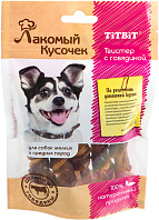 Лакомство TIT BIT ЛАКОМЫЙ КУСОЧЕК для собак маленьких и средних пород твистер с говядиной 5 шт 92 гр (1 шт)