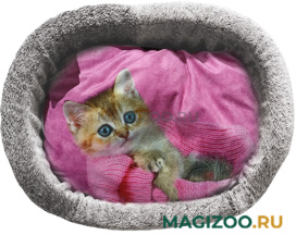 Лежак для кошек PerseiLine Rich Breed Дизайн № 3 принт 25 овальный 44 х 33 х 16 см (1 шт)