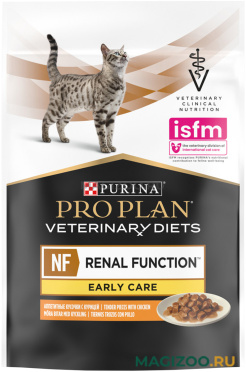 Влажный корм (консервы) PRO PLAN VETERINARY DIETS NF RENAL EARLY CARE для взрослых кошек при хронической почечной недостаточности на начальной стадии с курицей пауч (85 гр)