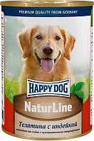 HAPPY DOG NATUR LINE для щенков с телятиной и индейкой (410 гр)