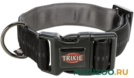 Ошейник для собак Trixie Softline Elegance S–M широкий черный/графитовый 38 мм 32 – 45 см (1 шт)