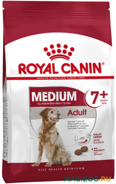 Сухой корм ROYAL CANIN MEDIUM ADULT 7+ для пожилых собак средних пород старше 7 лет (4 кг УЦ)