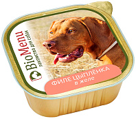 BIOMENU для взрослых собак с филе цыпленка в желе (150 гр)