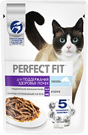 PERFECT FIT для взрослых кошек для поддержания здоровья почек с лососем в соусе пауч (75 гр)
