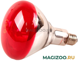 Лампа инфракрасная JK Lighting E27 R125 закаленное стекло красная 175 Вт (1 шт)