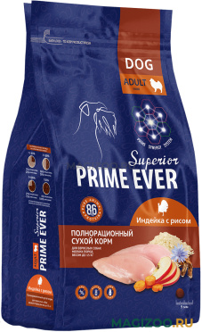 Сухой корм PRIME EVER SUPERIOR ADULT MINI для взрослых собак маленьких пород с индейкой и рисом (2,9 кг)
