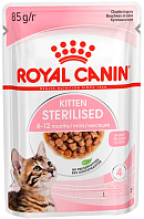 ROYAL CANIN KITTEN STERILISED для кастрированных и стерилизованных котят в соусе пауч (85 гр)