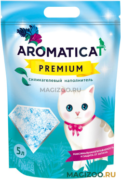AROMATICAT PREMIUM наполнитель силикагелевый для туалета кошек (5 л)