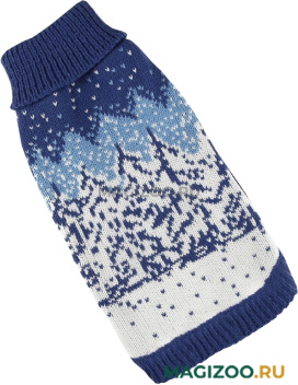 FOR MY DOGS свитер для собак Зимний лес синий FW968-2021 (14-16)