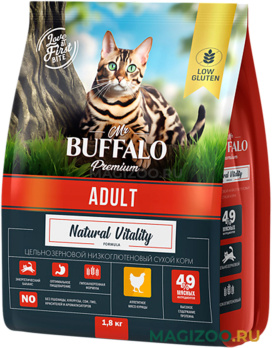Сухой корм MR.BUFFALO ADULT для взрослых кошек с курицей (1,8 кг)