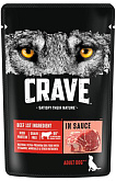 CRAVE для взрослых собак всех пород с говядиной в соусе пауч (85 гр)