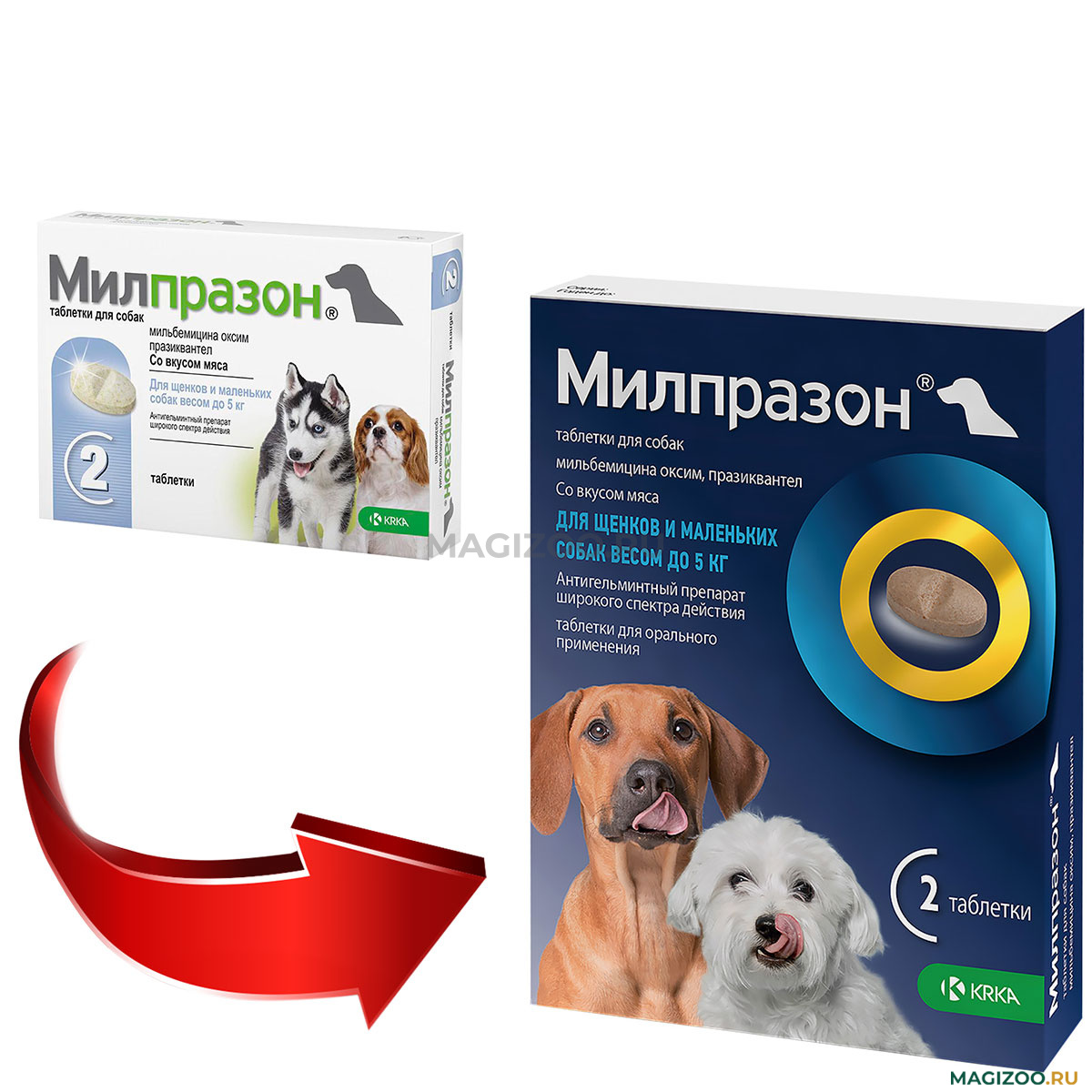 МИЛПРАЗОН антигельминтик для щенков и взрослых собак весом до 5 кг уп. 2  таблетки (1 шт) купить в интернет-магазине по цене от 325 ₽, доставка по  Москве
