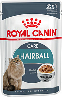ROYAL CANIN HAIRBALL CARE для взрослых кошек для вывода шерсти в соусе пауч (85 гр)