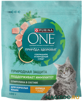 Сухой корм PURINA ONE ПРИРОДА ЗДОРОВЬЯ для взрослых кошек с курицей (0,68 кг)