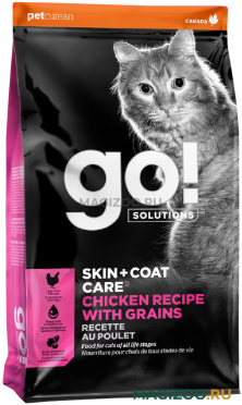 Сухой корм GO! SOLUTIONS SKIN & COAT CARE для кошек и котят с курицей, фруктами и овощами (7,26 кг)