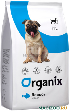 Сухой корм ORGANIX ADULT DOG SALMON монобелковый для взрослых собак всех пород при аллергии с лососем (2,5 кг)