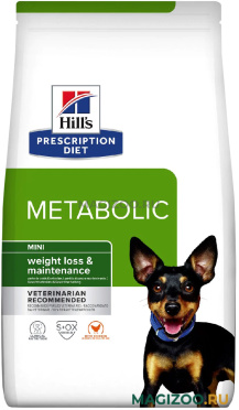 Сухой корм HILL'S PRESCRIPTION DIET METABOLIC MINI для взрослых собак маленьких пород контроль и коррекция веса (1 кг)