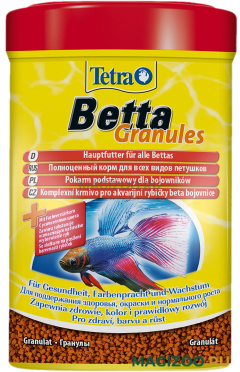TETRA BETTA GRANULES корм гранулы для петушков и других лабиринтовых рыб (5 гр)