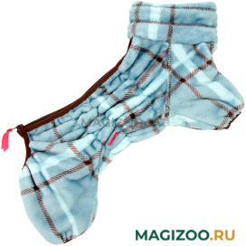 FOR MY DOGS комбинезон для собак серый в клетку для мальчика FW1111-2021 M (12) 