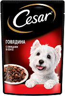 CESAR для взрослых собак маленьких пород с говядиной и овощами пауч (85 гр)