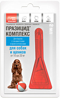 ПРАЗИЦИД КОМПЛЕКС капли для собак весом от 10 до 20 кг против внутренних и внешних паразитов  (1 пипетка)