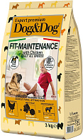 DOG&DOG EXPERT PREMIUM FIT-MAINTENANCE диетический для взрослых собак всех пород с курицей (3 кг)