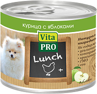 VITA PRO LUNCH для взрослых собак с курицей и яблоками (200 гр)