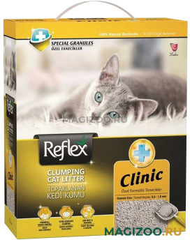 REFLEX наполнитель комкующийся для туалета кошек с антибактериальным эффектом (6 л)