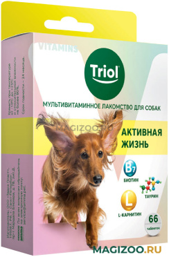 Лакомство TRIOL мультивитаминное для собак для активной жизни 33 гр (1 шт)
