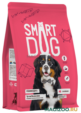 Сухой корм SMART DOG для взрослых собак крупных пород с ягненком (3 кг)