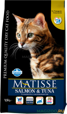 Сухой корм MATISSE SALMON & TUNA для взрослых кошек с лососем и тунцом (1,5 кг)
