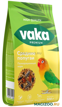 VAKA PREMIUM HIGH QUALITY корм для средних попугаев (500 гр)
