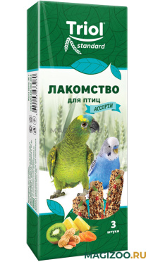 TRIOL STANDARD лакомство для птиц палочки с фруктами, овощами и орехами ассорти уп. 3 шт (1 шт)