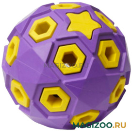 Игрушка для собак Homepet Silver Series Звездное небо мяч каучук сиренево-желтый 8 см (1 шт)