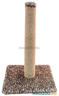 Когтеточка столбик для кошек Eco джут мех 30 х 30 х 62 см (1 шт)