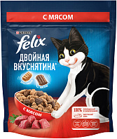 FELIX ДВОЙНАЯ ВКУСНЯТИНА для взрослых кошек с мясом (0,2 кг)