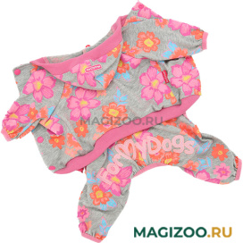 FOR MY DOGS костюм для собак Цветы серо/розовый 319SS-2018 (12)