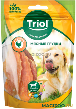 Лакомство TRIOL для собак мясные грудки с курицей (70 гр)