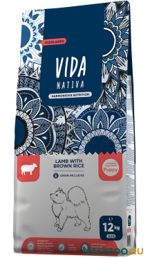 Сухой корм VIDA NATIVA HIGHLANDS PUPPY MEDIUM & LARGE BREED LAMB & BROWN RICE для щенков средних и крупных пород с ягненком и бурым рисом (12 кг)