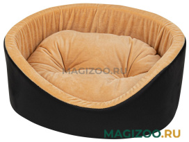 Лежак для собак и кошек Xody Премиум № 1 экокожа черный 42 х 35 х 16 см (1 шт)