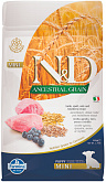 FARMINA DOG N&D ANCESTRAL GRAIN PUPPY MINI LAMB & BLUEBERRY низкозерновой для щенков маленьких пород с ягненком и черникой (0,8 кг)