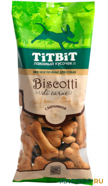 Лакомство TIT BIT BISCOTTI для собак печенье с бараниной (350 гр)