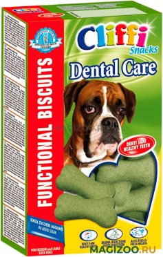 Лакомство Cliffi Dental care Здоровые зубы для взрослых собак крупных пород бисквиты 350 гр (1 шт)