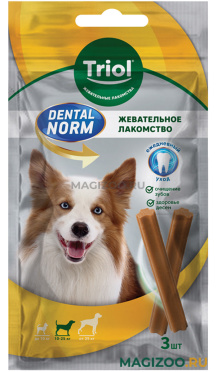 Лакомство TRIOL DENTAL NORM палочки жевательные для собак средних пород 75 гр (1 шт)