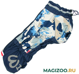 FOR MY DOGS комбинезон для вельш-корги синий/серый камуфляж для мальчиков FW1033-2022 M (K47) 