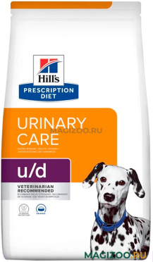 Сухой корм HILL'S PRESCRIPTION DIET U/D для взрослых собак при мочекаменной болезни и заболеваниях почек (4 кг)