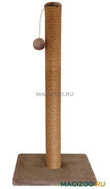 Когтеточка столбик Gamma № 10 длинная с игрушкой однотонная 36 х 36 х 76 см (1 шт)