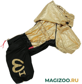 FOR MY DOGS дождевик для собак черный/золото для девочек FW510-2018 F (16 УЦ) 